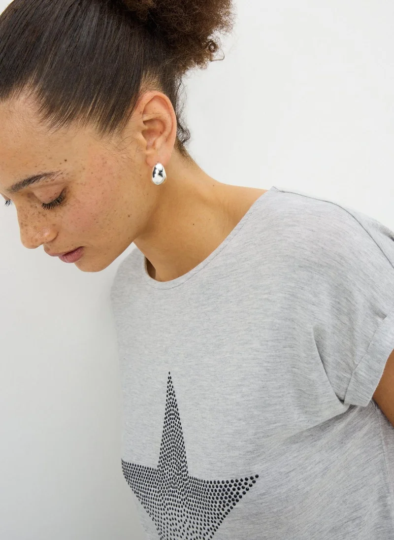 ماتلان Grey Star Stud T-Shirt